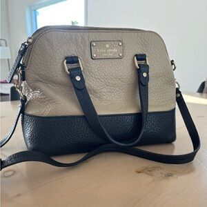 Kate Spade Two-Tone Black and Tan Satchel